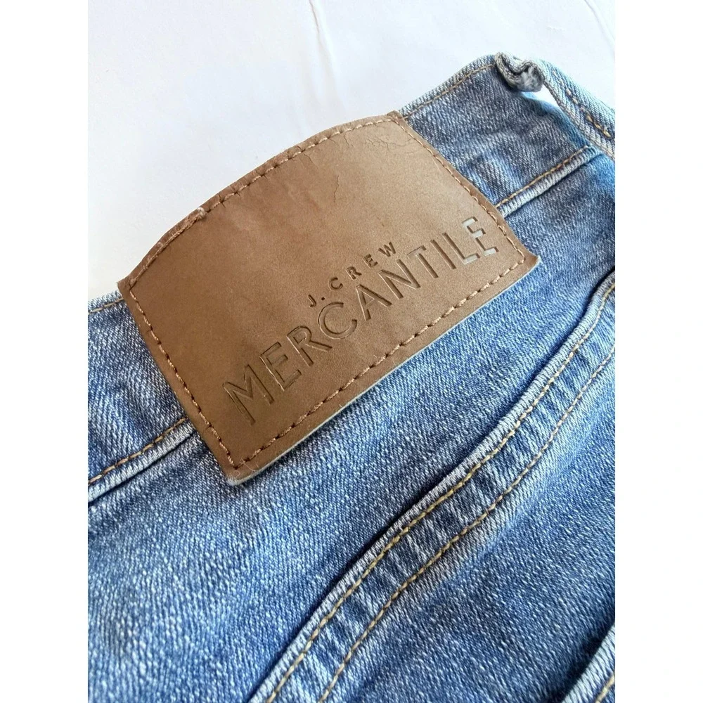 J.Crew Mercantile Jeans Women‎ 29 Blue Distressed Raw Hem High Rise